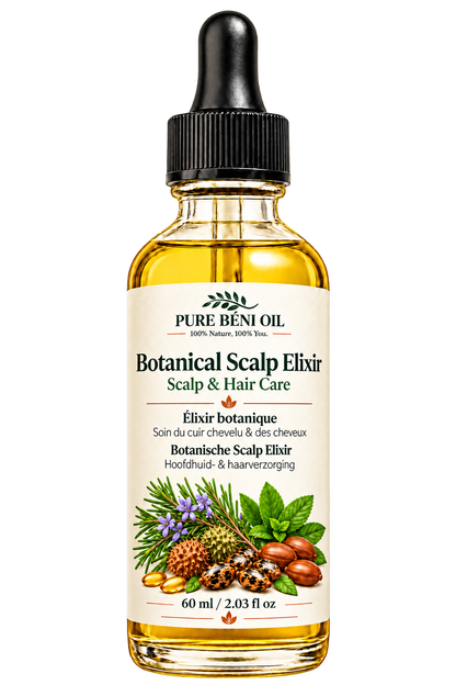 PURE BÉNI OIL Élixir botanique pour le cuir chevelu — Soin du cuir chevelu et des cheveux — 60 ml