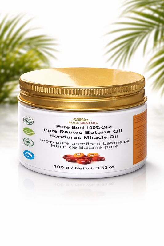 "🌿 Pure Beni 100% Raw Batana Oil Paste – unrefined Honduras Miracle Oil for hair growth, deep conditioning, and scalp care – 100% natural and pure."