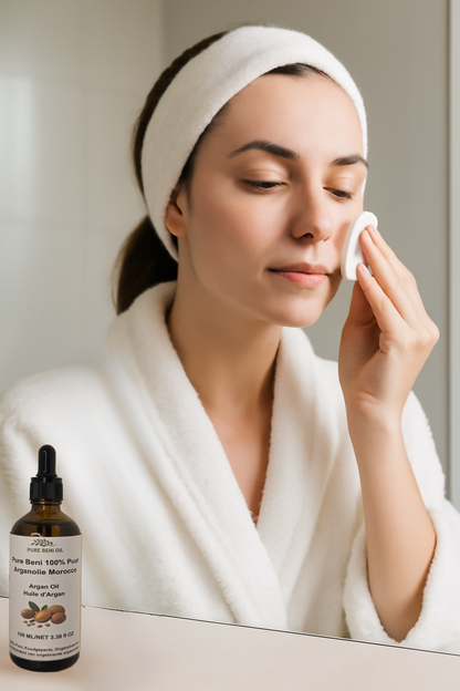 "Removing waterproof mascara naturally with organic cold-pressed Argan Oil"