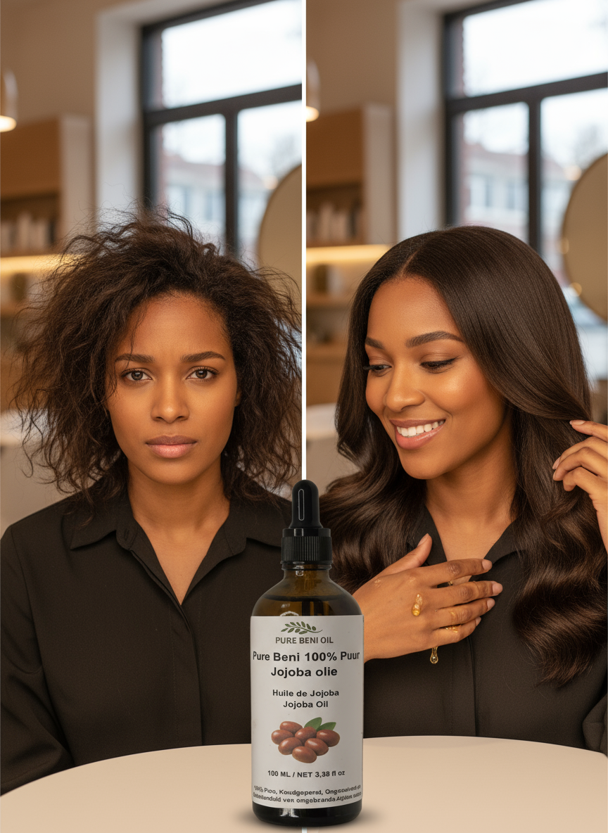 Pure Beni Cold-Pressed Jojoba Oil for hair