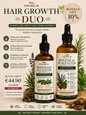 "PURE BENI OIL Hair Growth Duo Bundle featuring Rosemary & Castor Hair Growth Oil and Botanical Scalp Elixir with 10% discount. Natural hair growth routine designed to nourish the scalp, strengthen weak hair, reduce breakage, and promote thicker, healthier-looking hair."